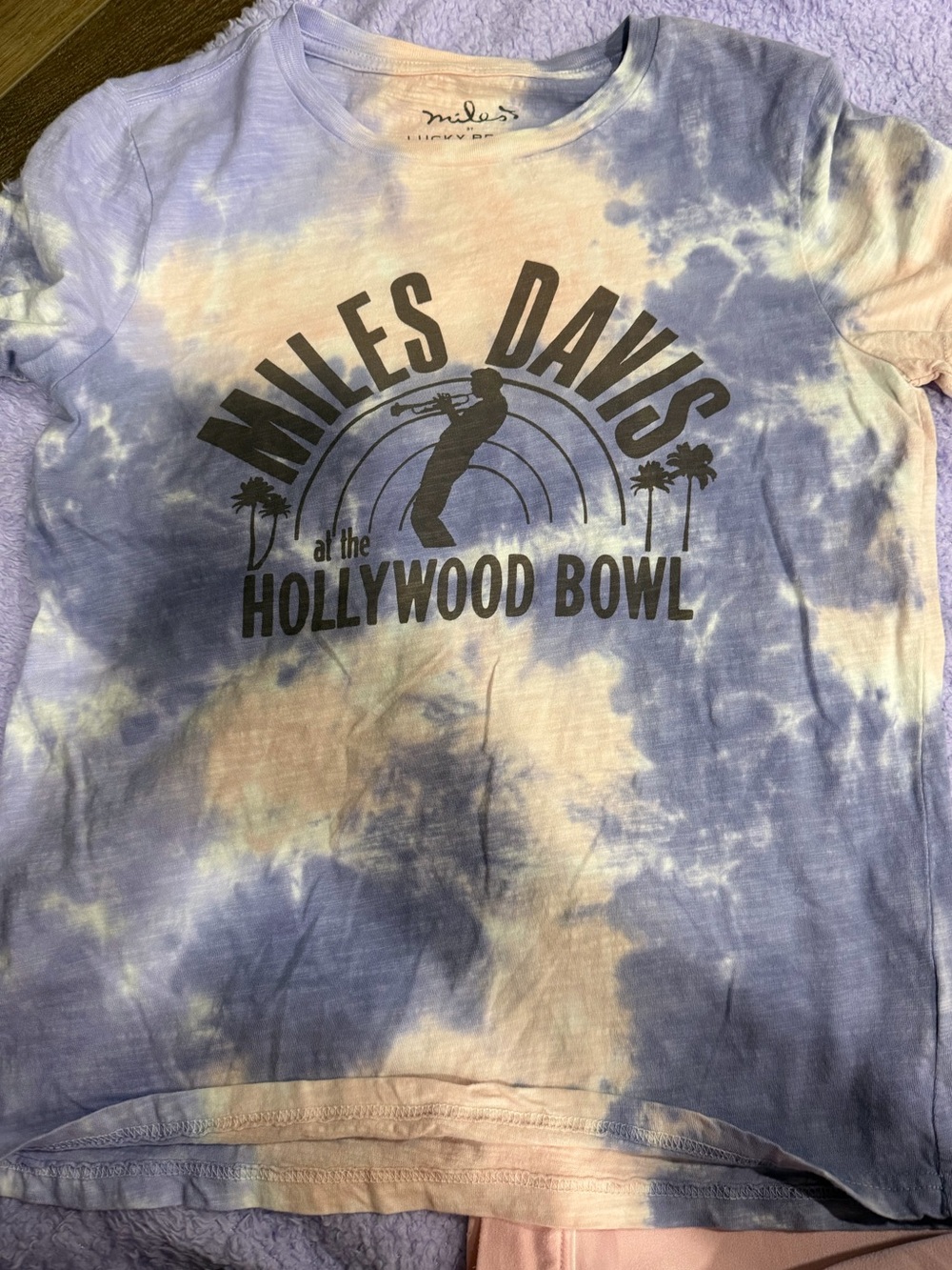 Lucky Brand Miles Davis Hollywood Bowl Tie Dye Graphic T Shirt Women’s Small